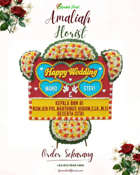 Papan Bunga Pernikahan Dencarik
